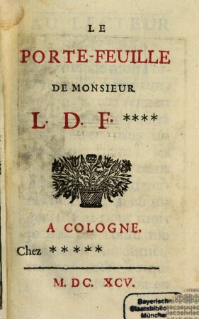 Le Porte-feuille de Monsieur L. D. F***