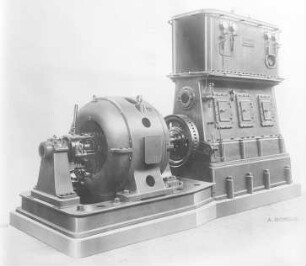 Kapseldampfmaschine, zum Betrieb eines Dynamos (Borsig, Tegel) : Technikgeschichte | Maschinenbau | Kraftmaschinen | Dampfmaschinen