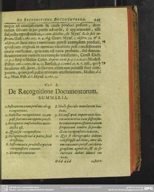 Cap. L. De Recognitione Documentorum