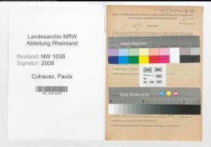 Entnazifizierung Paula Cohausz , geb. 05.08.1898 (Lehrerin)