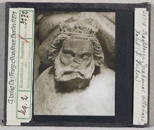 Prag: Veitsdom, Grabmal Ottokars, Kopf. Peter Parler (Stoedtner-Nr. 28116)