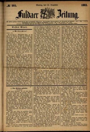 Ausgabe vom Montag, den 24. Dezember 1883.