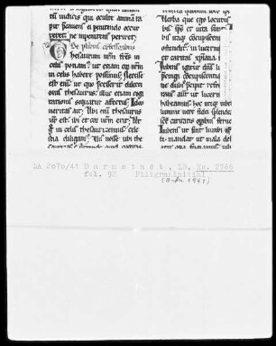 Lectionarium officii — Initiale T, Folio 92 recto