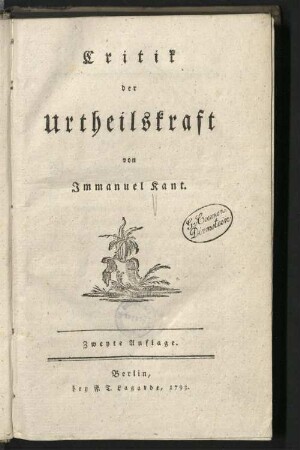 Critik der Urtheilskraft