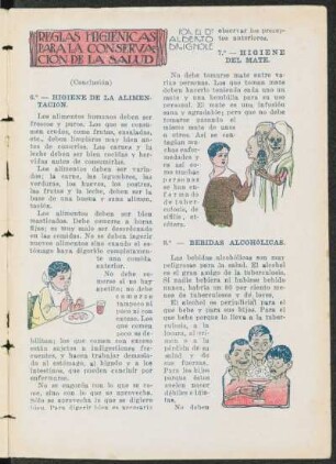 Reglas higiénicas para la conservación de la salud