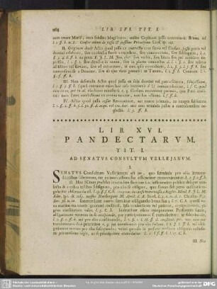 Lib. XVI. Pandectarum