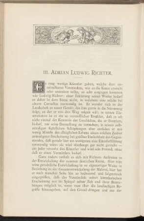 III. Adrian Ludwig Richter.