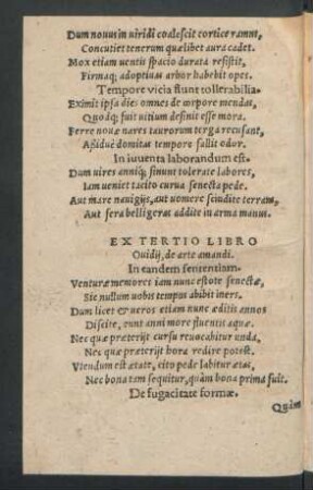 Ex Tertio Libro Ovidii, de arte amandi.