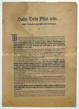 Rassenpolitisches Merkblatt der NSDAP