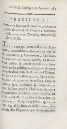 Chapitre XI. Commerce intérieur & extérieur ...