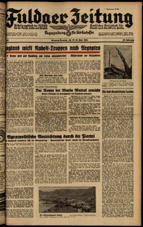 Ausgabe vom Sonntag, den 28. Juni 1942.