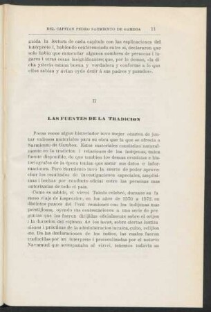 II - Las fuentes de la tradicion