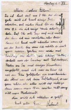 Brief aus sowjetischer Kriegsgefangenschaft an die Eltern (mit Kuvert) - Personenkonvolut