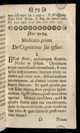 73-80, Meditatio prima, de cognitione sui ipsius.