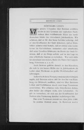 Bertrams Leben
