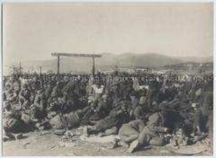 Italienische Kriegsgefangene im Lager Cividale