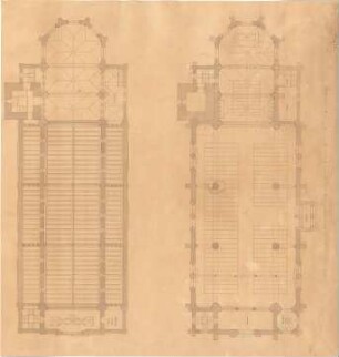 Stengel, Georg von; Hindelang; Pfarrkirche - Grundrisse