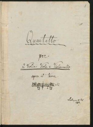Quartette; vl (2), vla, vlc; a-Moll; MWV R 22; op.13