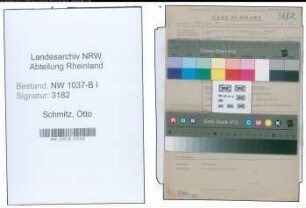 Entnazifizierung Otto Schmitz , geb. 12.04.1892 (Chemiker)