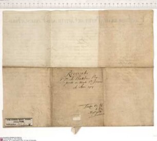 Friedrich von Buttlar, Konventuale von Fulda, bekundet, dass ihm Adalbert [von Schleifras], Abt von Fulda, die Propstei Johannesberg übertragen un...