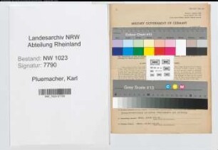 Entnazifizierung Karl Pluemacher , geb. 23.07.1898 (Elektromeister)