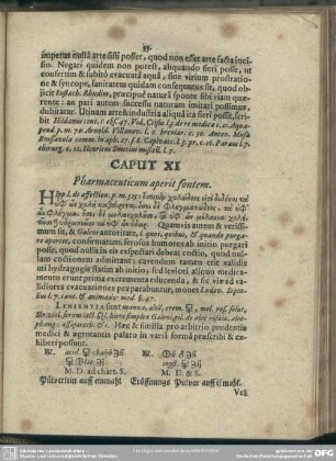 Caput XI. Pharmaceuticum aperit fontem