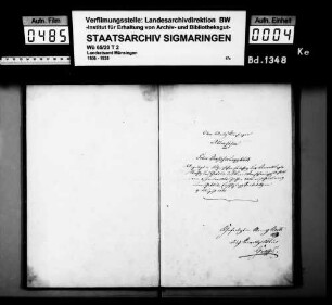 Feuerversicherungsbuch der Teilgemeinde Attenhöfen, angelegt 1868 von Verwaltungsaktuar Gottschick, fortgeführt bis 1871, mit alphabetischem Namensregister