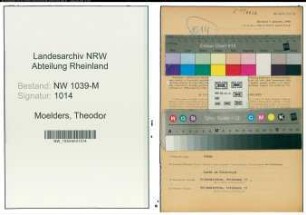 Entnazifizierung Theodor Moelders , geb. 11.06.1889 (Geschaeftsfuehrer)