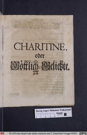 Charitine, oder Göttlich-Geliebte