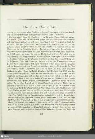 Die ersten Dampfschiffe : [Plauderei eines Ungenannten]