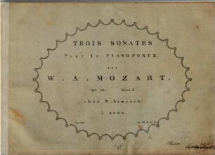 Trois sonates pour le pianoforte : op. 69 ; livre I