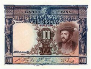 Geldschein, 1.000 Pesetas, 1.7.1925