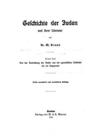 Von der Vertreibung der Juden aus der pyrenäischen Halbinsel bis zur Gegenwart