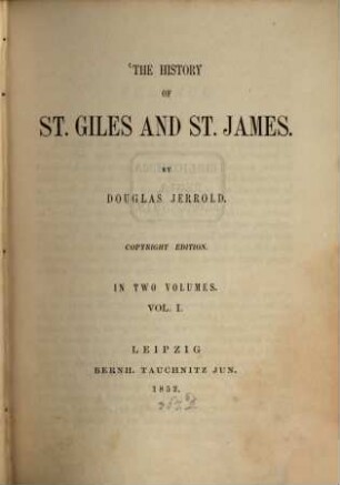 The history of St. Giles and St. James, 1