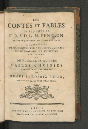 Les Contes Et Fables