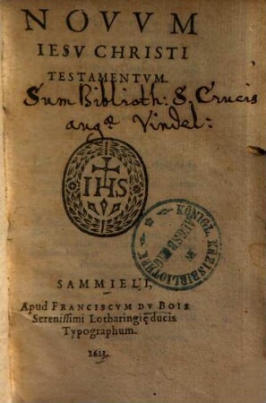 Novum Jesu Christi testamentum