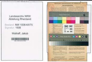 Entnazifizierung Jakob Wallraff , geb. 25.02.1909 (Schlosser)