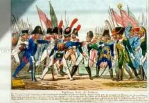 Karikatur auf Napoleons Absetzung