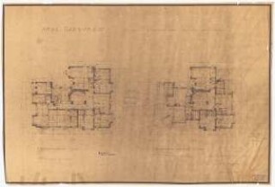 Mietshaus Schönwalder Allee (Haus Bernhardt), Berlin-Spandau Wiederaufbau: Grundrisse 1. und 2. Obergeschoss 1:100