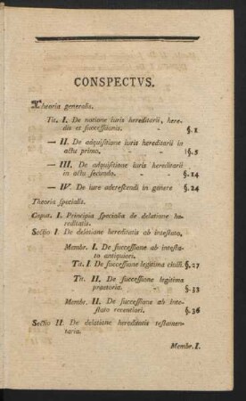 Conspectus.