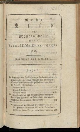 November und December. 1797.