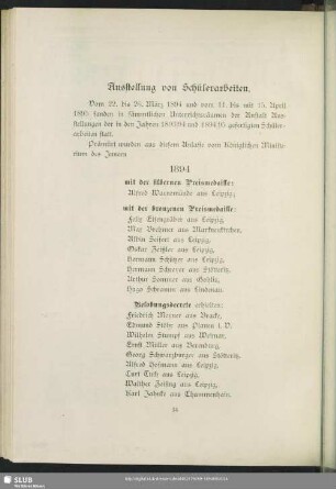 Ausstellung von Schülerarbeiten