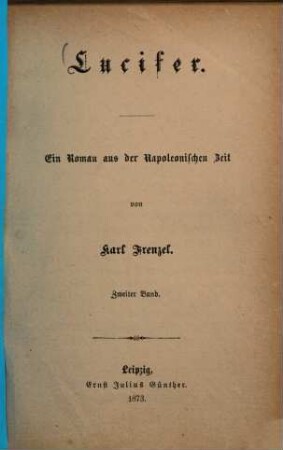 Lucifer : Ein Roman aus der Napoleonischen Zeit, 2