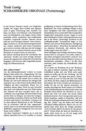 Schramberger Originale (Fortsetzung).