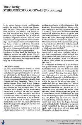 Schramberger Originale (Fortsetzung).