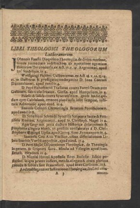 Libri Theologici Theologorum Lutheranorum.