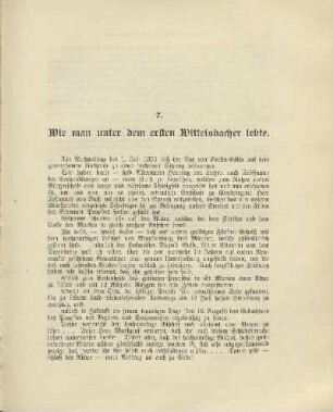 7. Wie man unter dem ersten Wittelsbacher lebte