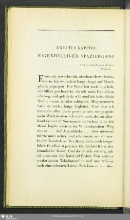 Zweites Kapitel: Eigenwilliger Spaziergang