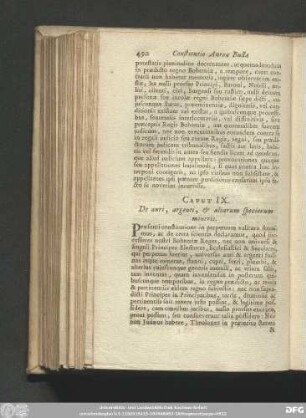 Caput IX. De auri, argenti, & aliarum specierum mineris.