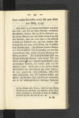 Vom 20sten December 1797 bis zum Ende des März 1798. - [Vom 20sten November bis zum 20sten December.]